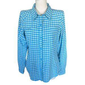Columbia Omni-Shade Collared Long Sleeve Outdoor Fishing Hiking Shirt Women's M